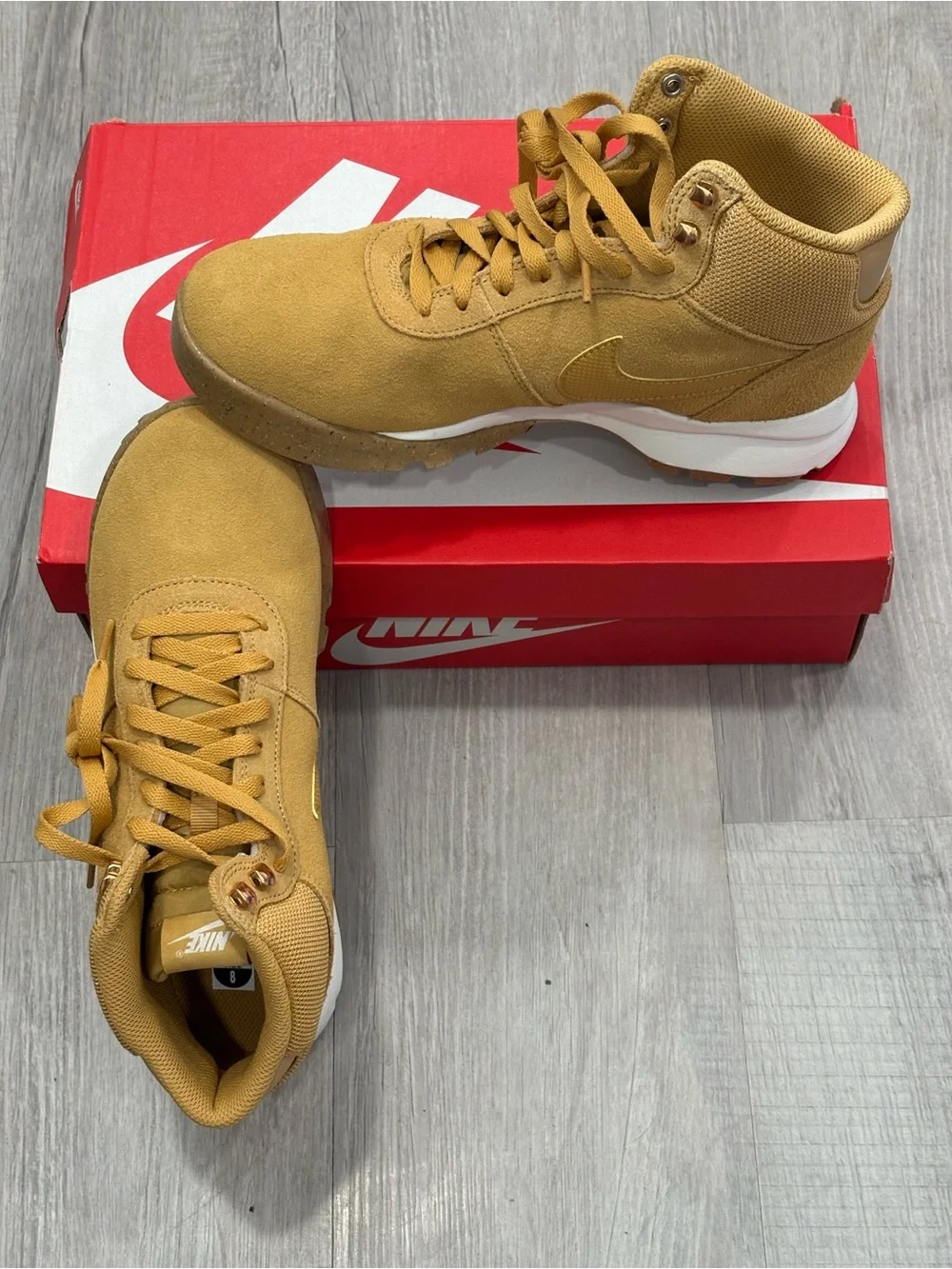 Nike Tan Suede High-Top Sneakers BNWT M size 8.